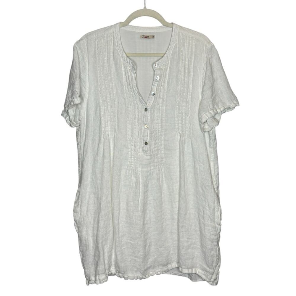 Faherty Gemina Linen Mini Dress - Picture 3 of 10